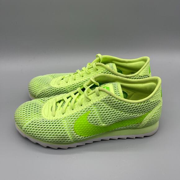 Nike Cortez Ultra BR Breathe Shoes Womens 8 Neon Green Running Lightweight Walk - Picture 3 of 8